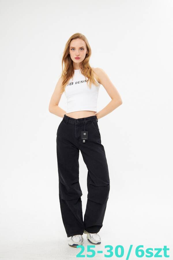 Spodnie damskie jeansy Roz 25-30, 1 Kolor Paczka 6 szt
